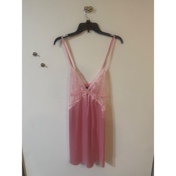 Avidlove Other - Avidlove Pink Satin Lace Chemise Nightgown Slip Dress XXL Adjustable Straps